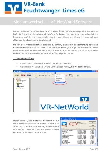 Mediumwechsel - VR-NetWorld Software - VR-Bank Feuchtwangen ...