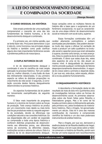 Lei de desenvolvimento desigual e combinado - Fortalecer o PSOL