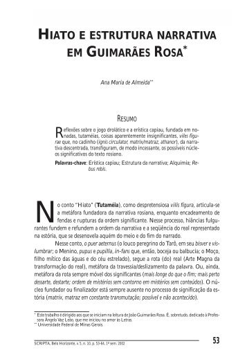 Hiato e estrutura narrativa em Guimarães Rosa. Ana - PUC Minas