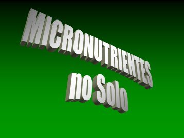 Micronutrientes no solo