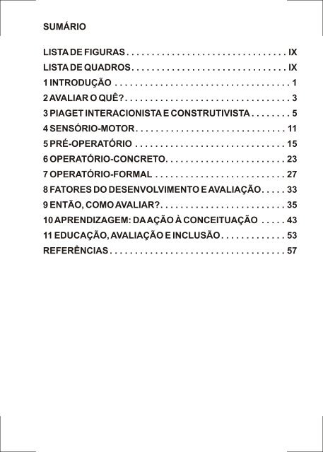 Caderno Temático Como Avaliar a partir de Piaget? - CINFOP ...