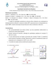 Epoxidação Assimétrica de Sharpless - Instituto de Química