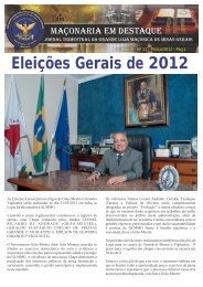 Eleições Gerais de 2012 - Grande Loja Maçônica de Minas Gerais