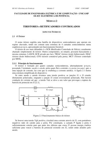 TIRISTORES e RETIFICADORES ... - D.s.c.e. - Unicamp