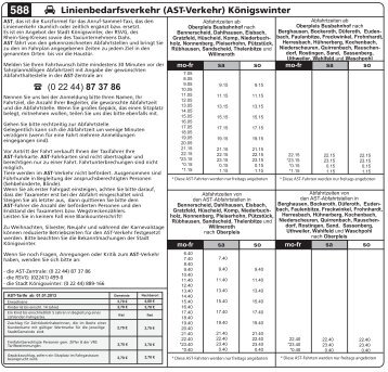 ( AST - V erkehr ) K ö nigswinter - VRS