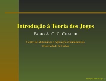 Introdução à Teoria dos Jogos - Videos do Impa