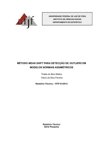 método mean shift para detecção de outliers em modelos normais ...