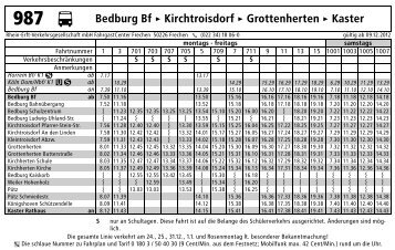 987 N Bedburg Bf > Kirchtroisdorf > Grottenherten > Kaster - VRS