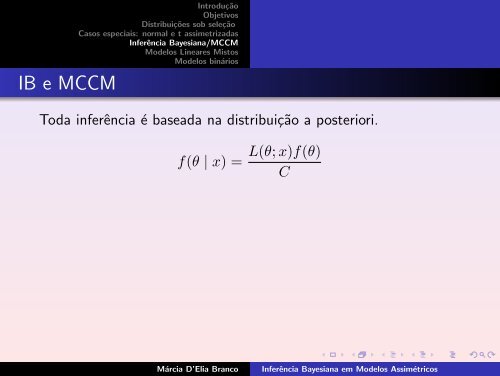 Inferência Bayesiana em Modelos Assimétricos - Instituto de ...