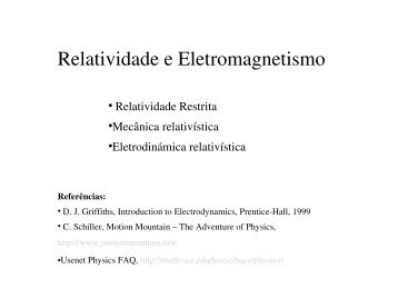 Relatividade e Eletromagnetismo - evfita