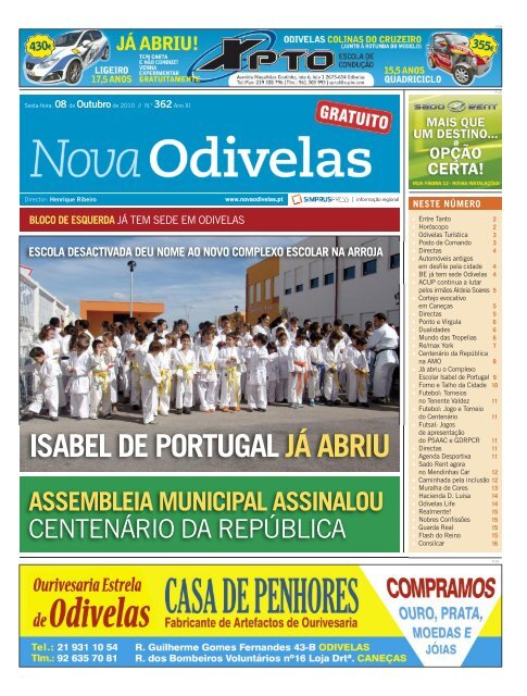 capa - Nova Odivelas