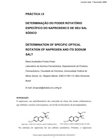 práctica i.9 determinação do poder rotatório específico - IUPAC