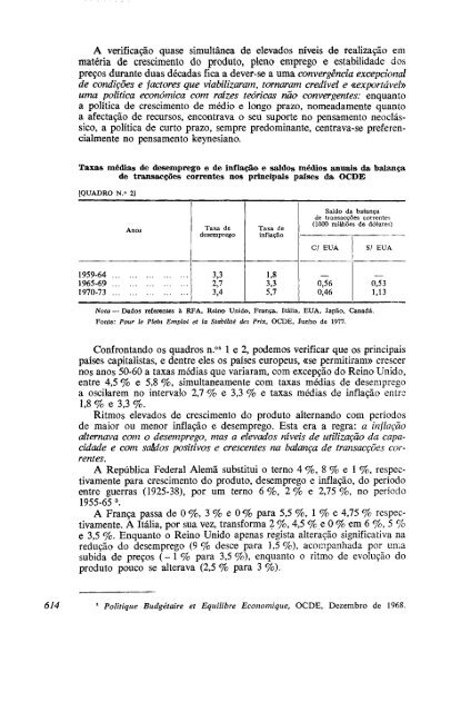 Política económica e política de emprego: o modelo ... - Análise Social