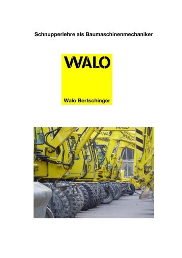Schnupperlehre - Walo Bertschinger AG