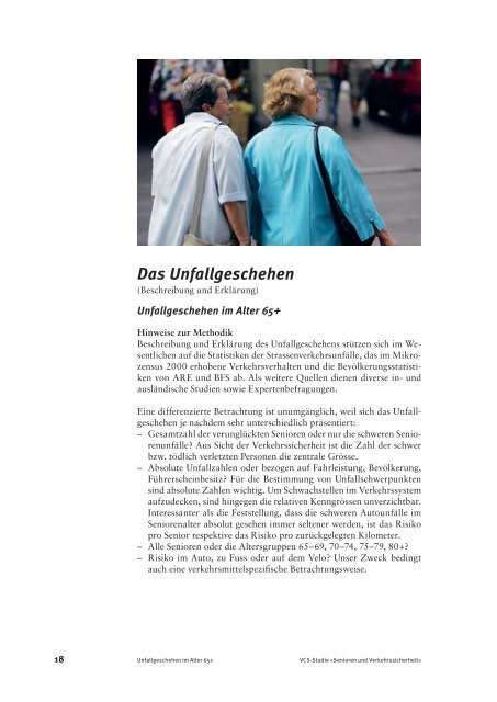 Senioren und Verkehrssicherheit, VCS - Universität Zürich