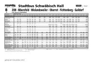 Linie 8 (Stadtbus SHA) Schwäbisch Hall - Bibersfeld ... - Kreisverkehr