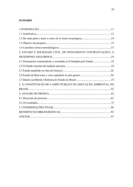 A construção do Programa Estadual de Educação Ambiental