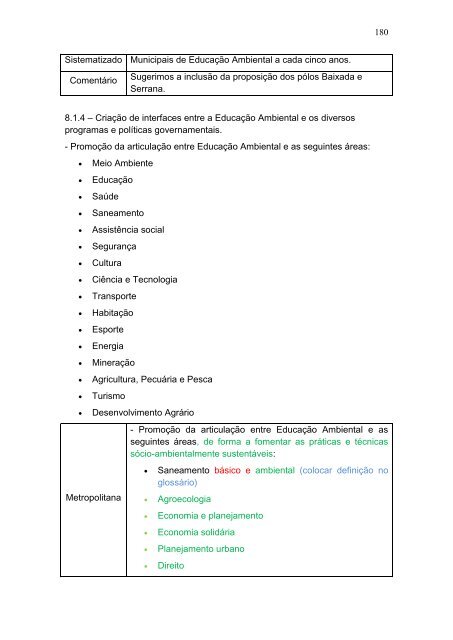 A construção do Programa Estadual de Educação Ambiental