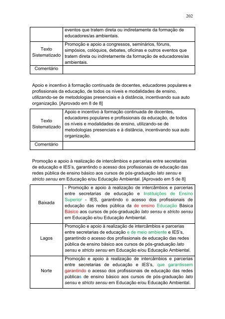 A construção do Programa Estadual de Educação Ambiental