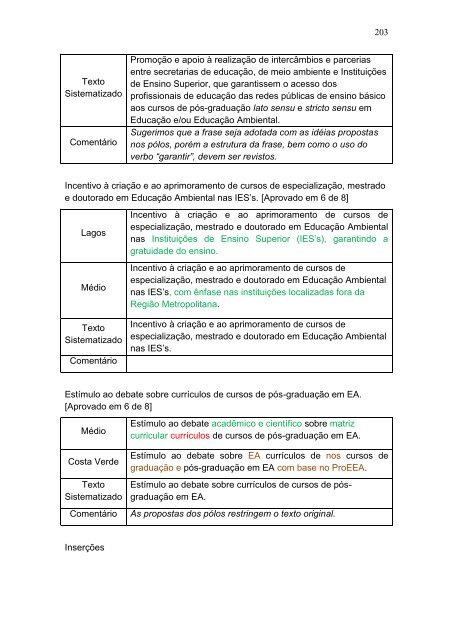 A construção do Programa Estadual de Educação Ambiental