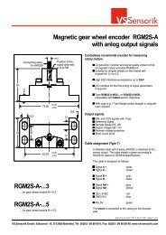 Magnetic gear wheel encoder RGM2S-A with anlog ... - VS Sensorik