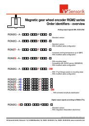 Series RGM2G - VS  Sensorik