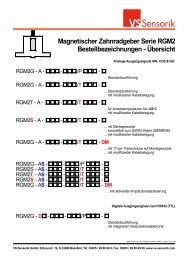 Serie RGM2G - VS  Sensorik