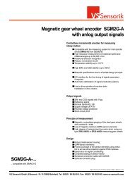 Magnetic gear wheel encoder SGM2G-A with anlog ... - VS Sensorik