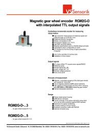 Magnetic gear wheel encoder RGM2G-D with ... - VS Sensorik