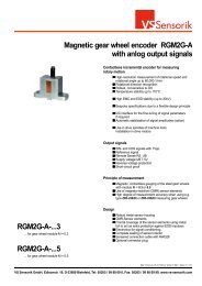 Magnetic gear wheel encoder RGM2G-A with anlog ... - VS Sensorik