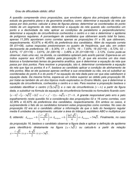 Prova comentada - Vestibular UFSC/2008