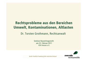 Rechtsprobleme aus den Bereichen Umwelt ... - VSVI Hessen