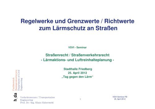 4.) Prof. Dr.-lng. Klaus Habermehl, Hochschule ... - VSVI Hessen