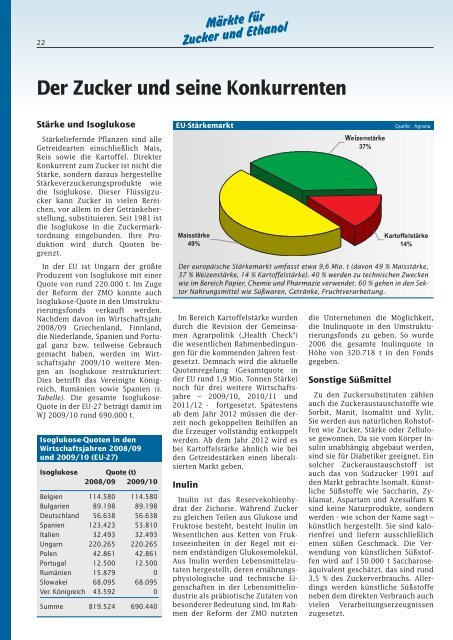 märkte für zucker und ethanol märkte für zucker und ethanol - VSZ