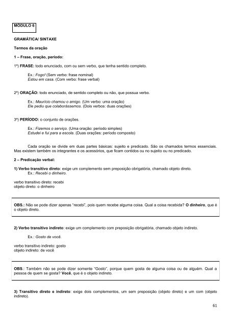 Apostila Sobre Verbos, PDF, Plural