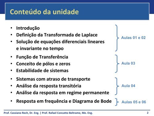 Respostas no Domínio da Frequência (Aula 01) - UFSM