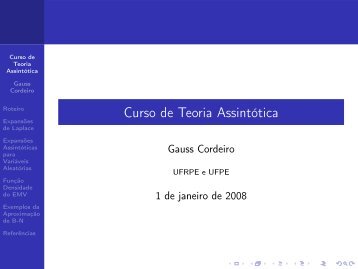 Curso de Teoria Assintótica