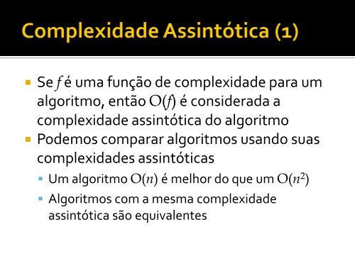 Análise de complexidade - UFMG