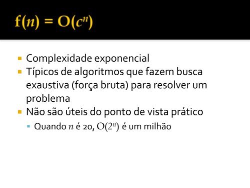 Análise de complexidade - UFMG