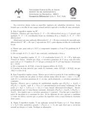 2009/2 Geometria Diferencial - Instituto de Matemática - UFRJ
