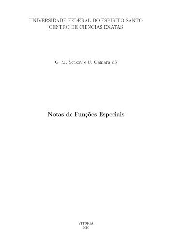 Notas de Funções Especiais - IFSC