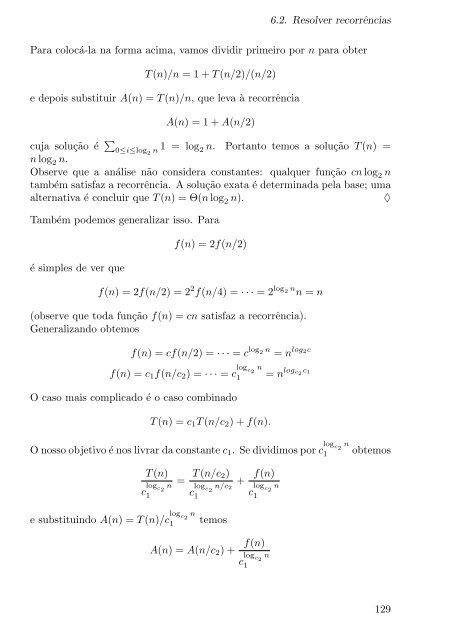 Algoritmos e complexidade Notas de aula - Arquivo Escolar