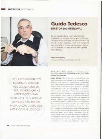 Entrevista GUIDO TEDESCO - Associação PROFIBUS Brasil