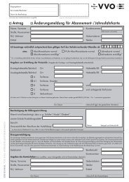 Änderungsmeldung für Abonnement-/Jahresfahrkarte Antrag - VVO