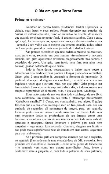 O Dia em que a Terra Parou Primeiro Anoitecer - Hugo Scabello