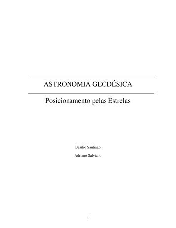 Astronomia Geodésica - Instituto de Física - UFRGS