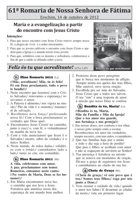 Cânticos de Entrada Letra, PDF, Jesus