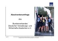 Absolventenumfrage!Bundesverband! - VWA