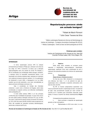 Repolarização precoce: ainda um achado benigno - SOCERGS