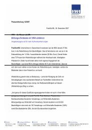 Pressemitteilung 12/2007 - VWA